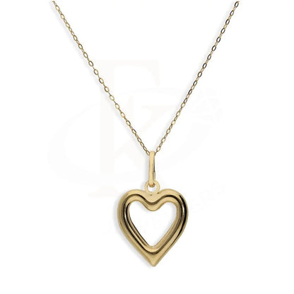 Gold Necklace (Chain With Heart Shaped Pendant) 18Kt - Fkjnkl18K2257 Necklaces