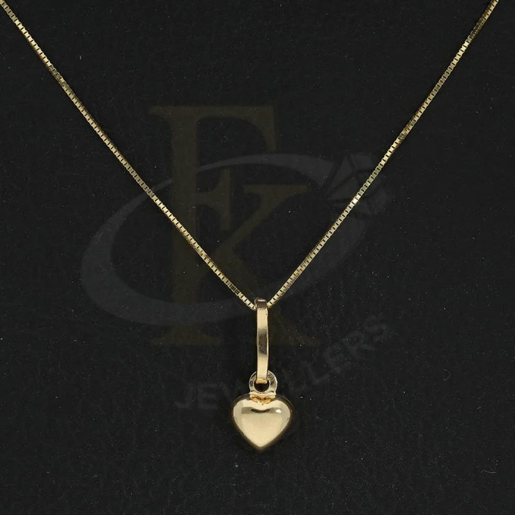 Gold Necklace (Chain With Heart Shaped Pendant) 18Kt - Fkjnkl18K2291 Necklaces