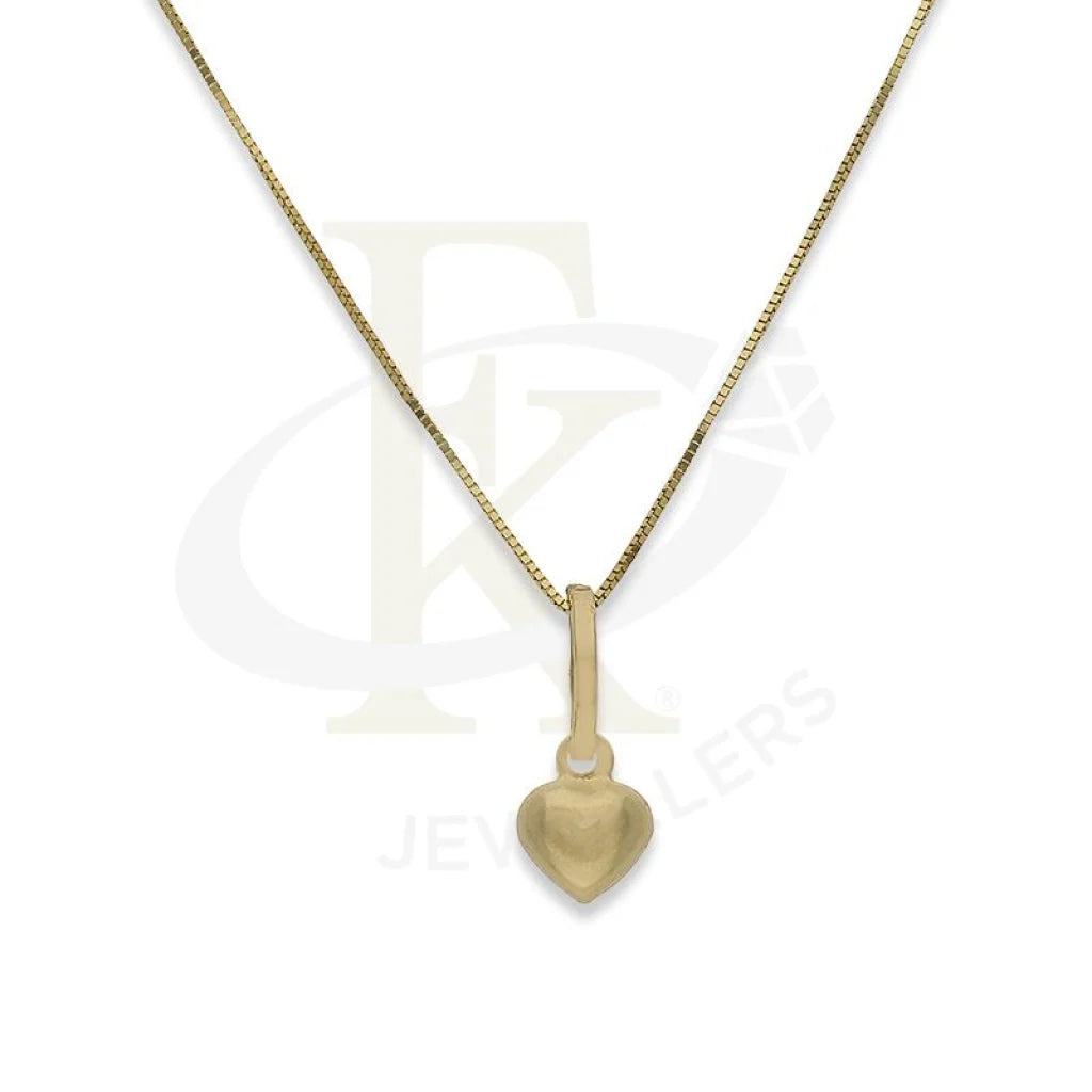 Gold Necklace (Chain With Heart Shaped Pendant) 18Kt - Fkjnkl18K2291 Necklaces