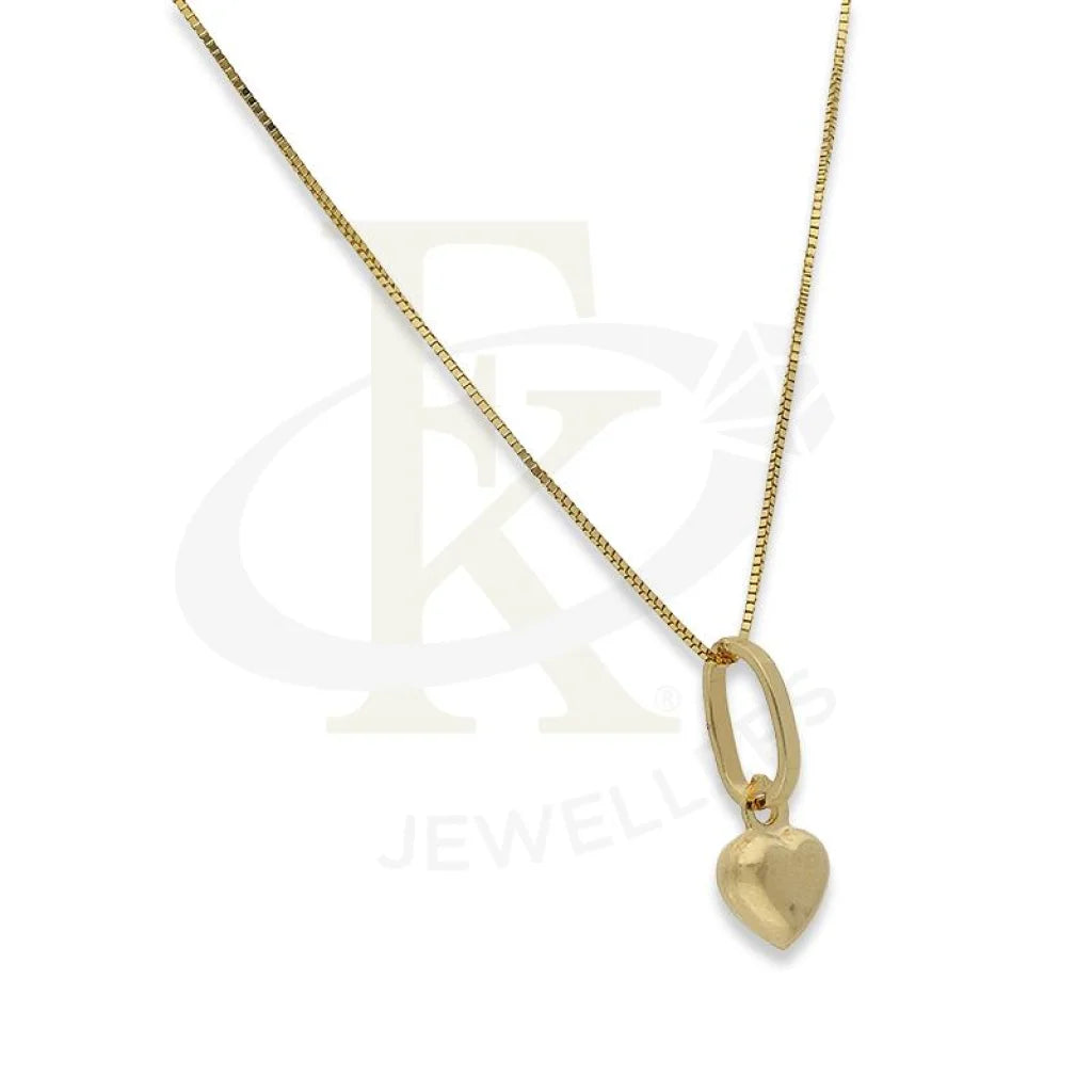 Gold Necklace (Chain With Heart Shaped Pendant) 18Kt - Fkjnkl18K2291 Necklaces