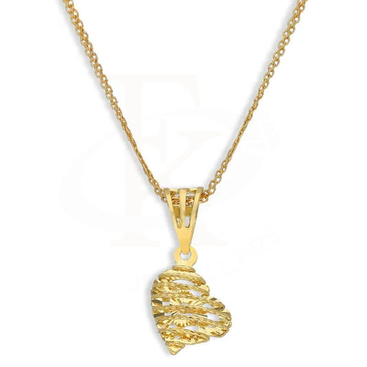 Gold Necklace (Chain With Heart Shaped Pendant) 18Kt - Fkjnkl18K2821 Necklaces