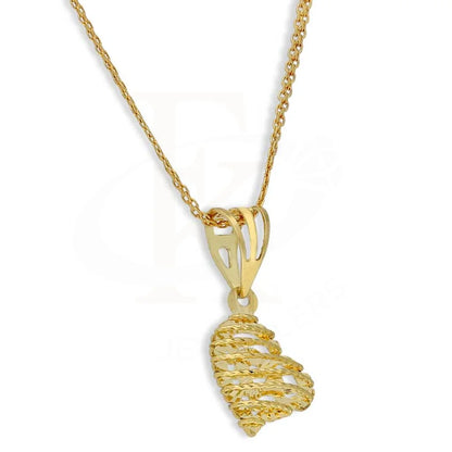 Gold Necklace (Chain With Heart Shaped Pendant) 18Kt - Fkjnkl18K2821 Necklaces