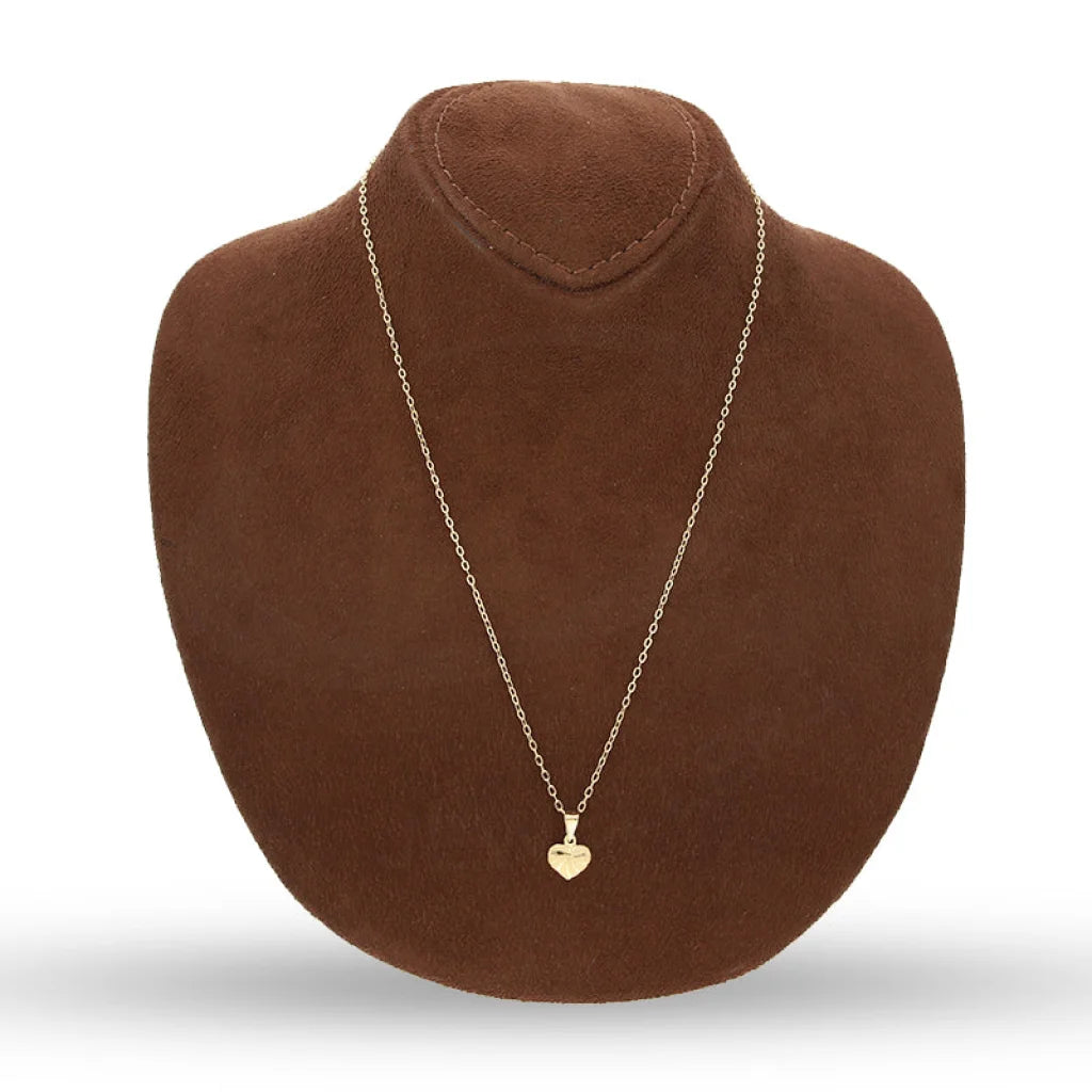 Gold Necklace (Chain With Heart Shaped Pendant) 18Kt - Fkjnkl18K5245 Necklaces