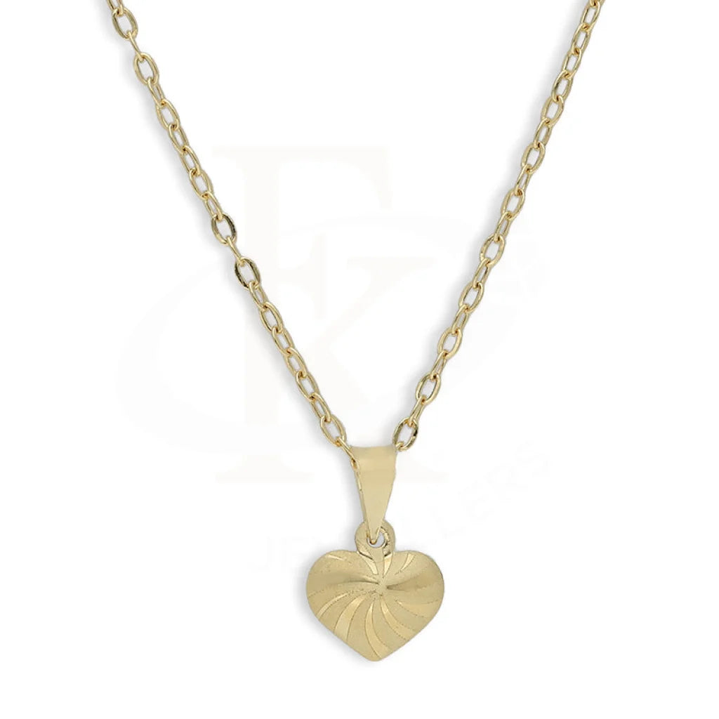 Gold Necklace (Chain With Heart Shaped Pendant) 18Kt - Fkjnkl18K5245 Necklaces