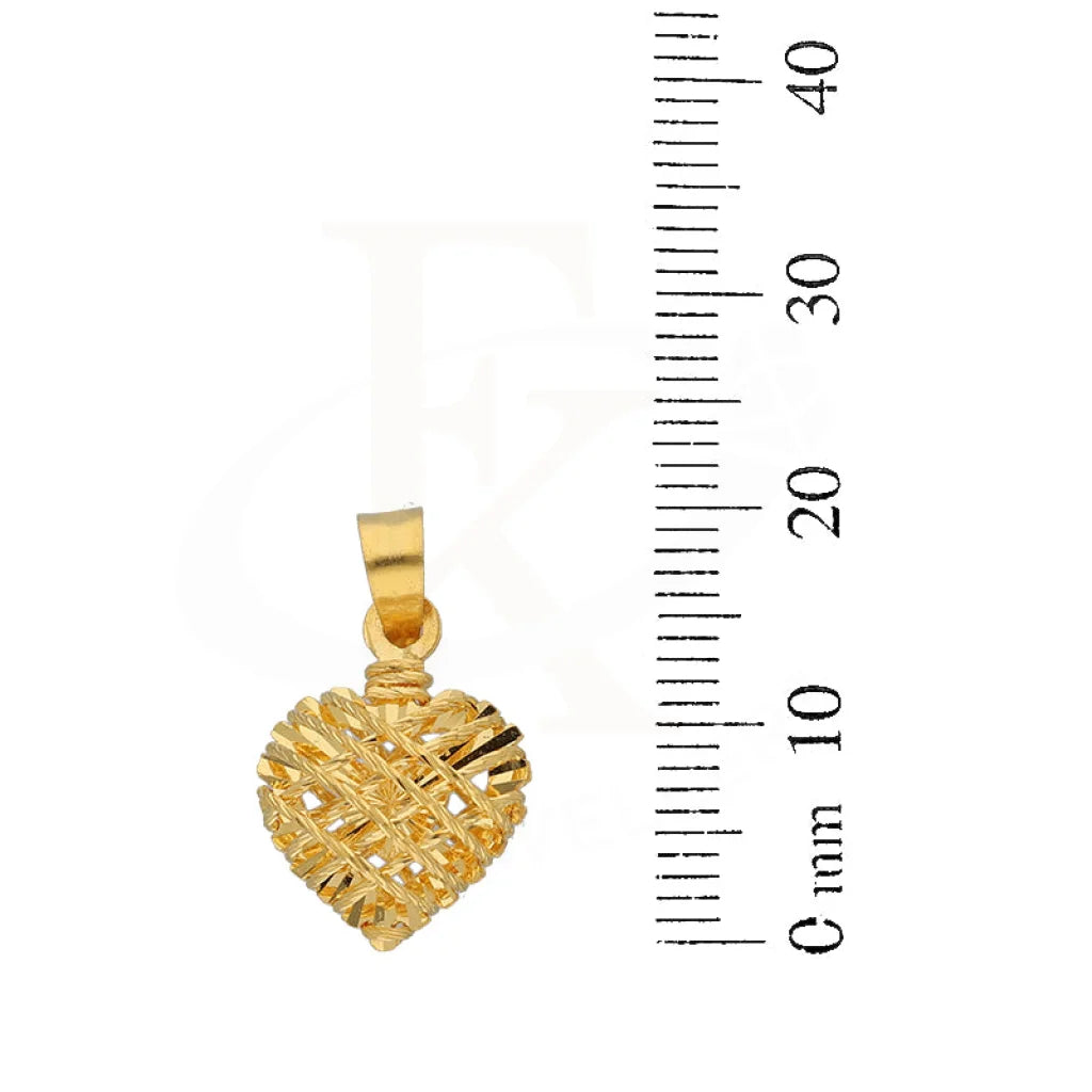 Gold Necklace (Chain With Heart Shaped Pendant) 22Kt - Fkjnkl22K5609 Necklaces