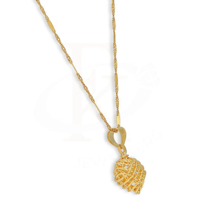 Gold Necklace (Chain With Heart Shaped Pendant) 22Kt - Fkjnkl22K5609 Necklaces