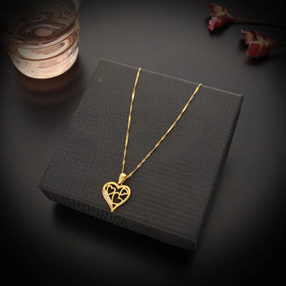 Gold Necklace (Chain With Heart Shaped Pendant) 22Kt - Fkjnkl22K5612 Necklaces