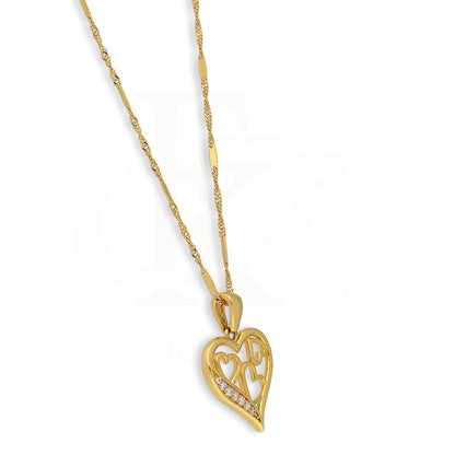 Gold Necklace (Chain With Heart Shaped Pendant) 22Kt - Fkjnkl22K5612 Necklaces