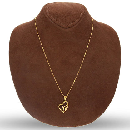 Gold Necklace (Chain With Heart Shaped Pendant) 22Kt - Fkjnkl22K5613 Necklaces