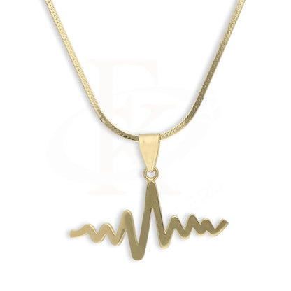 Gold Necklace (Chain With Heartbeat Pendant) 18Kt - Fkjnkl18K5225 Necklaces