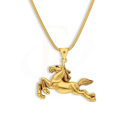 Gold Necklace (Chain With Horse Pendant) 22Kt - Fkjnkl22K3065 Necklaces