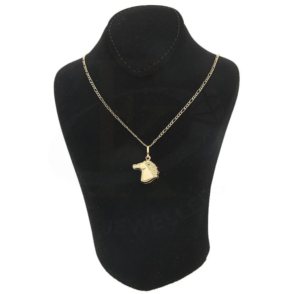 Gold Necklace (Chain With Horse Shaped Pendant) 18Kt - Fkjnkl18K2246 Necklaces