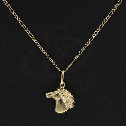 Gold Necklace (Chain With Horse Shaped Pendant) 18Kt - Fkjnkl18K2246 Necklaces