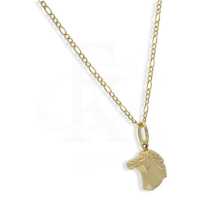 Gold Necklace (Chain With Horse Shaped Pendant) 18Kt - Fkjnkl18K2246 Necklaces