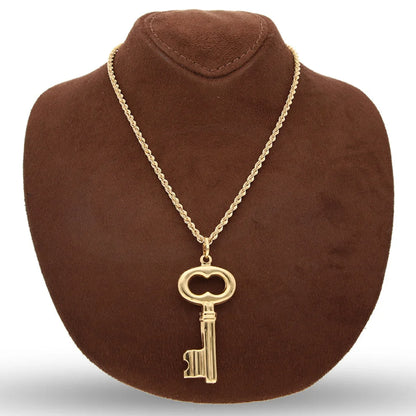 Gold Necklace (Chain With Key Pendant) 18Kt - Fkjnkl18K5462 Necklaces