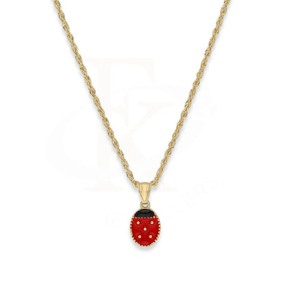 Gold Necklace (Chain With Ladybug Shaped Pendant) 18Kt - Fkjnkl18K5109 Necklaces