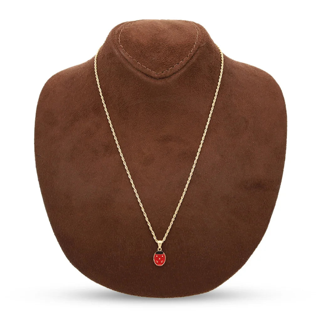 Gold Necklace (Chain With Ladybug Shaped Pendant) 18Kt - Fkjnkl18K5109 Necklaces