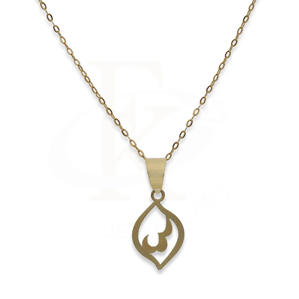 Gold Necklace (Chain With Leaf Shaped Pendant) 18Kt - Fkjnkl18K2331 Necklaces