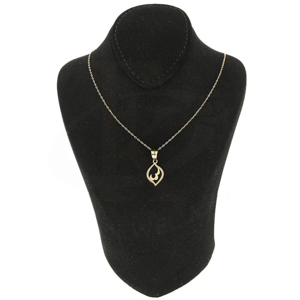 Gold Necklace (Chain With Leaf Shaped Pendant) 18Kt - Fkjnkl18K2331 Necklaces