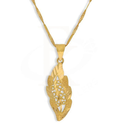 Gold Necklace (Chain With Leaf Shaped Pendant) 22Kt - Fkjnkl22K3044 Necklaces