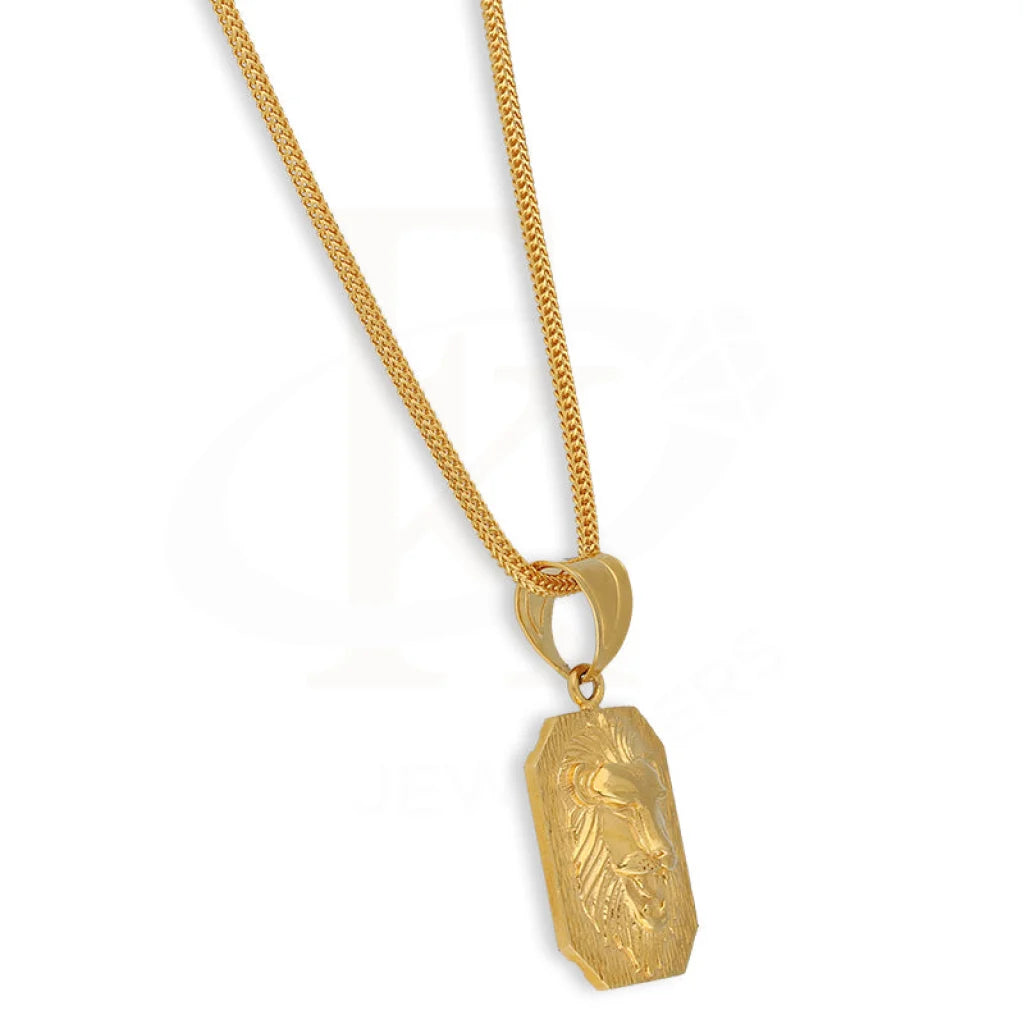 Gold Necklace (Chain With Lion Pendant) 22Kt - Fkjnkl22K5620 Necklaces