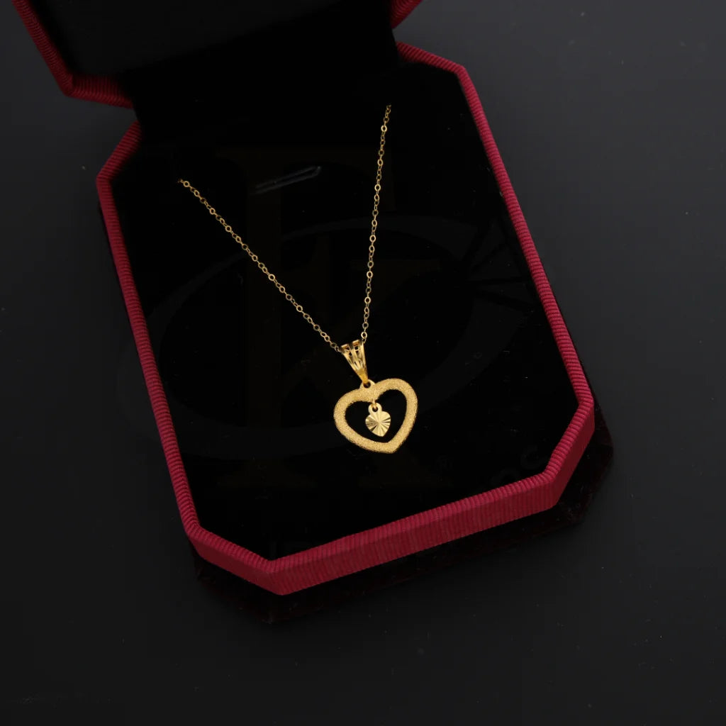 Gold Necklace (Chain With Little Heart In Pendant) 21Kt - Fkjnkl21Km8661 Necklaces