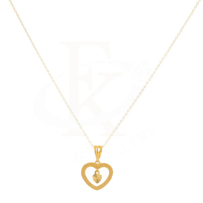 Gold Necklace (Chain With Little Heart In Pendant) 21Kt - Fkjnkl21Km8661 Necklaces