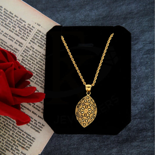 Gold Necklace (Chain With Eye Shaped Pendant) 21Kt - Fkjnkl21Km8385 Necklaces