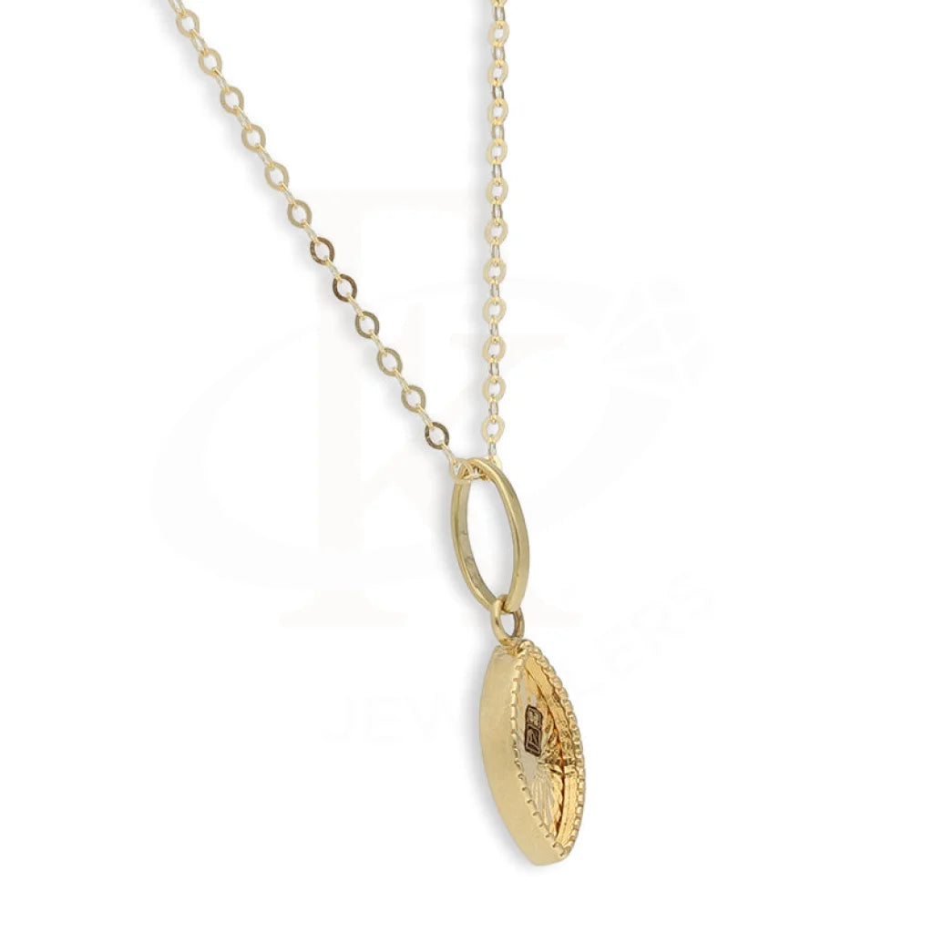 Gold Necklace (Chain With Marquise Shaped Pendant) 18Kt - Fkjnkl18K5241 Necklaces