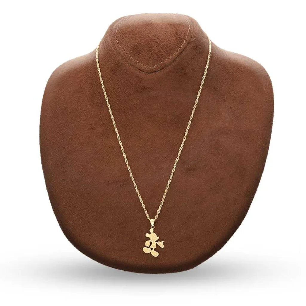 Gold Necklace (Chain With Mickey Mouse Pendant) 18Kt - Fkjnkl18K3086 Necklaces