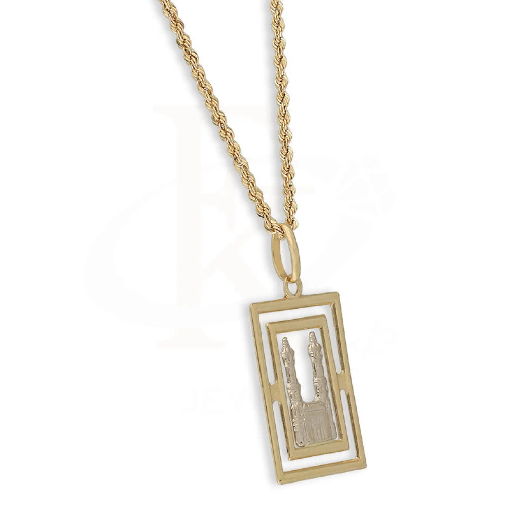 Gold Necklace (Chain With Mosque Pendant) 18Kt - Fkjnkl18K5467 Necklaces