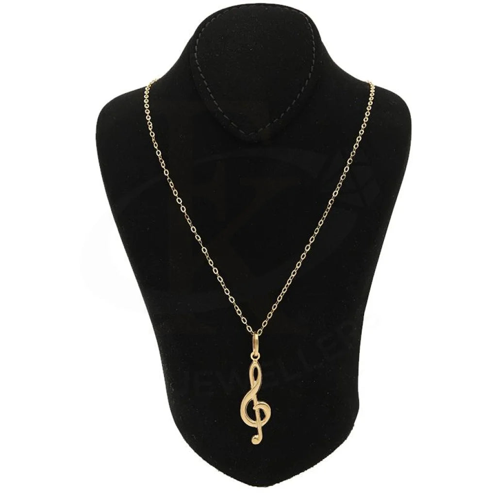 Gold Necklace (Chain With Musical Note Pendant) 18Kt - Fkjnkl18K2496 Necklaces