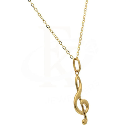 Gold Necklace (Chain With Musical Note Pendant) 18Kt - Fkjnkl18K2496 Necklaces