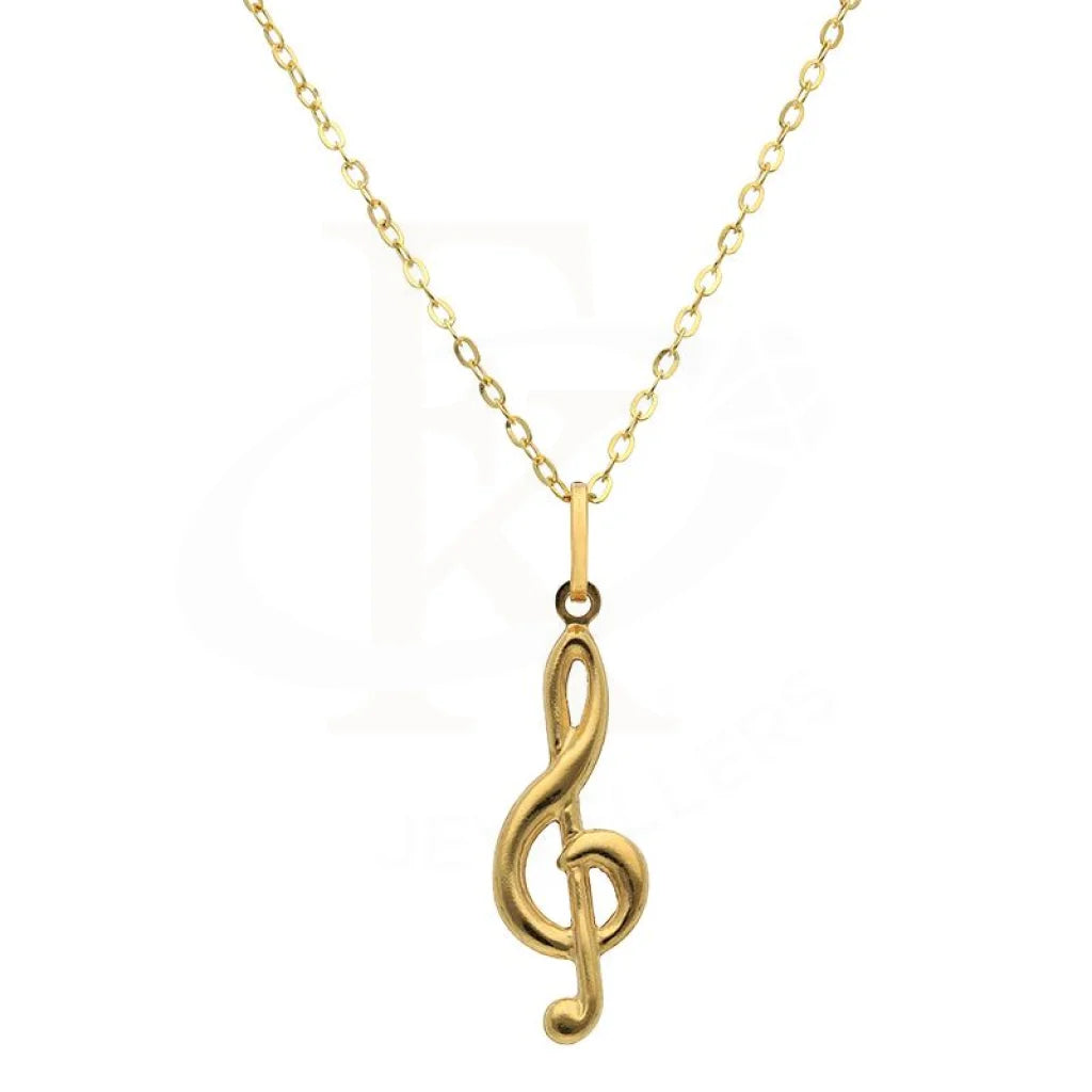 Gold Necklace (Chain With Musical Note Pendant) 18Kt - Fkjnkl18K2496 Necklaces