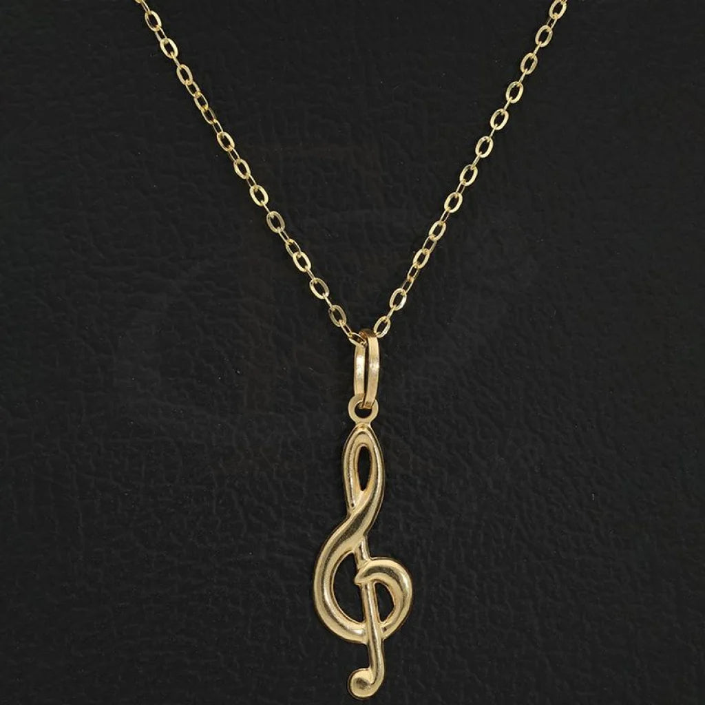 Gold Necklace (Chain With Musical Note Pendant) 18Kt - Fkjnkl18K2496 Necklaces