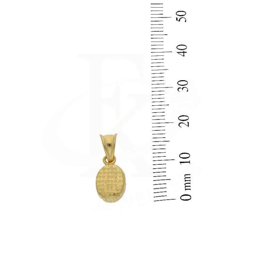 Gold Necklace (Chain With Oval Pendant) - Fkjnkl18K2571 Necklaces