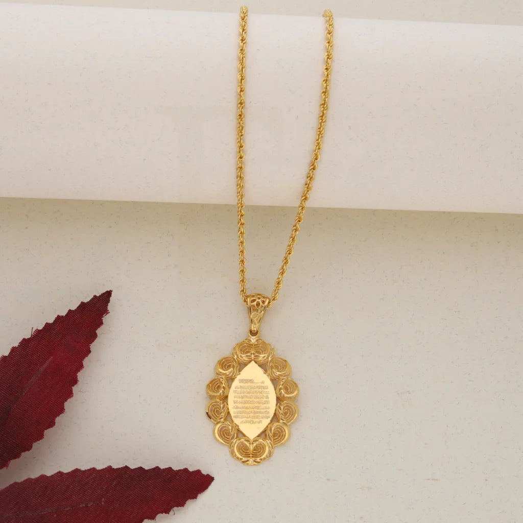 Gold Necklace (Chain With Pendant) 21Kt- Fkjnkl21K7682 Necklaces