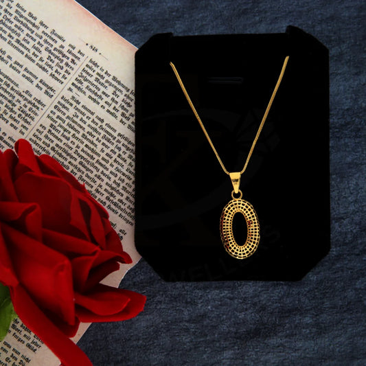 Gold Necklace (Chain With Oval Shaped Pendant) 21Kt - Fkjnkl21Km8418 Necklaces