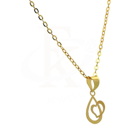 Gold Necklace (Chain With Pear In Heart Pendant) 18Kt - Fkjnkl18K2527 Necklaces