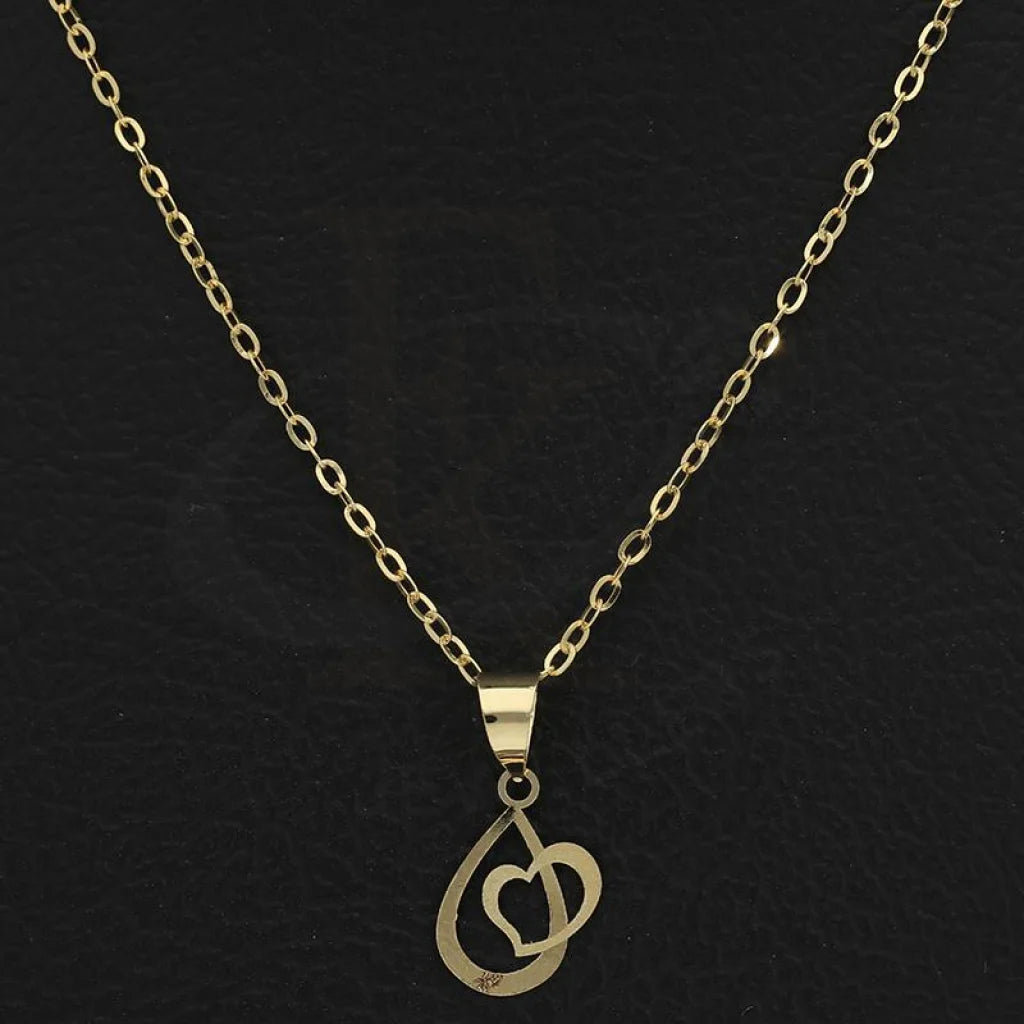 Gold Necklace (Chain With Pear In Heart Pendant) 18Kt - Fkjnkl18K2527 Necklaces