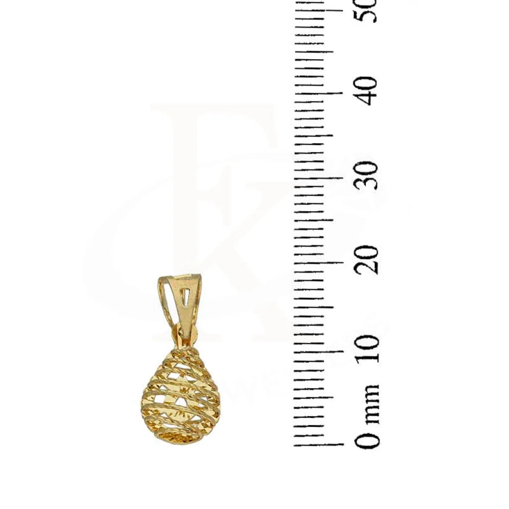 Gold Necklace (Chain With Pear Shaped Pendant) 18Kt - Fkjnkl18K2820 Necklaces