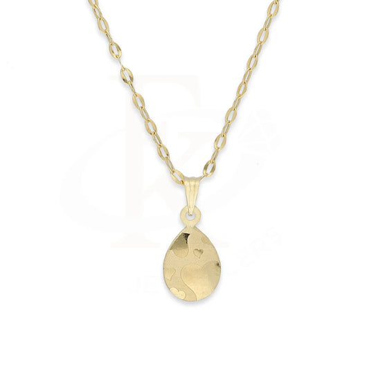 Gold Necklace (Chain With Pear Shaped Pendant) 18Kt - Fkjnkl18K5122 Necklaces