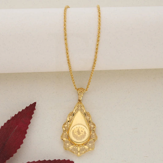 Gold Necklace (Chain With Pendant) 21Kt- Fkjnkl21K7686 Necklaces