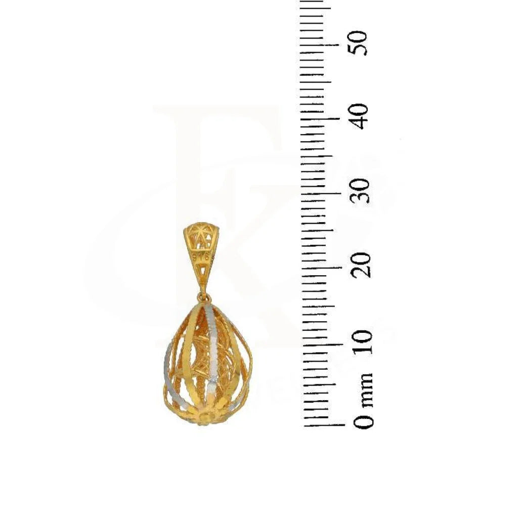 Gold Necklace (Chain With Pear Shaped Pendant) 22Kt - Fkjnkl22K2748 Necklaces