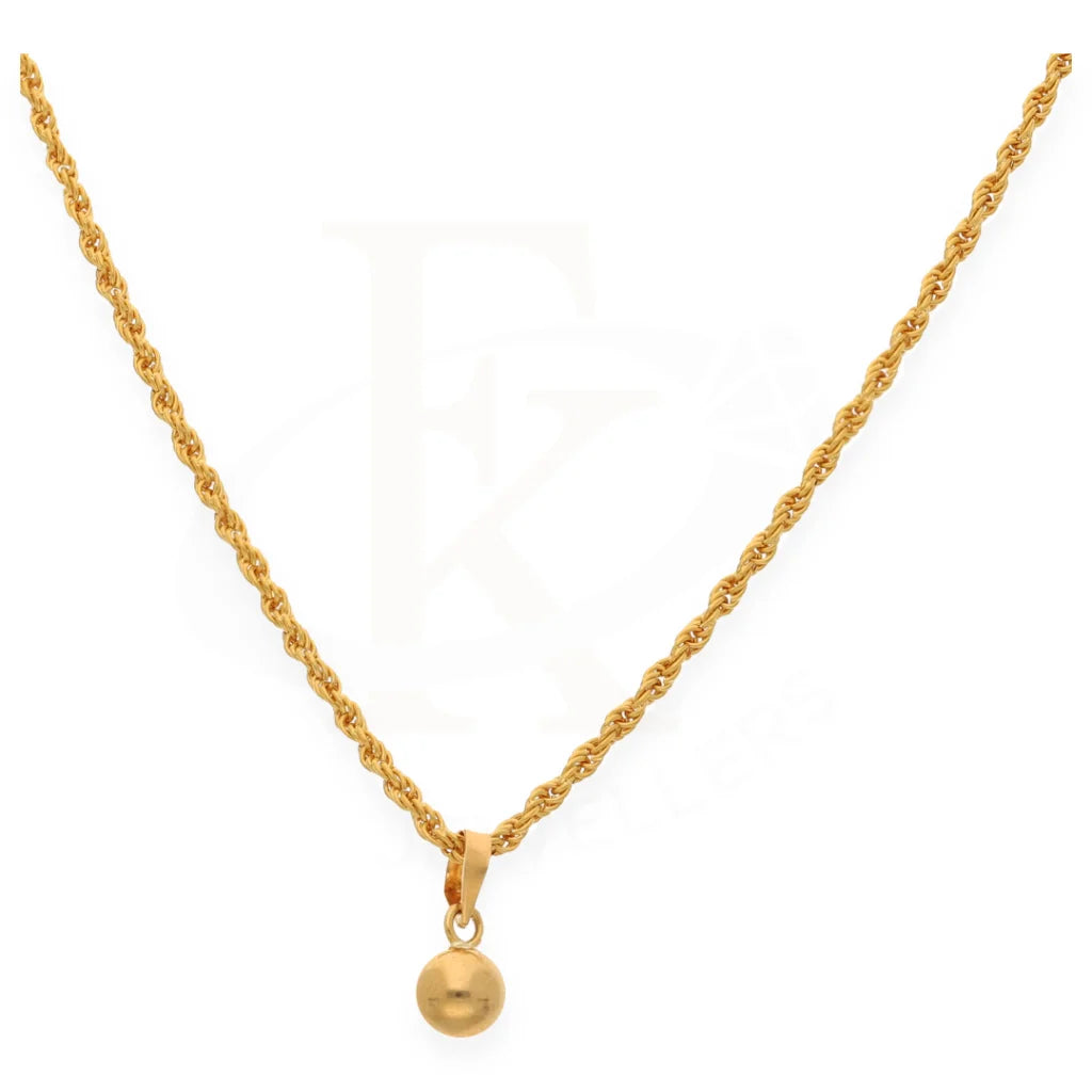 Gold Necklace (Chain With Pendant) 21Kt - Fkjnkl21K7576 Necklaces