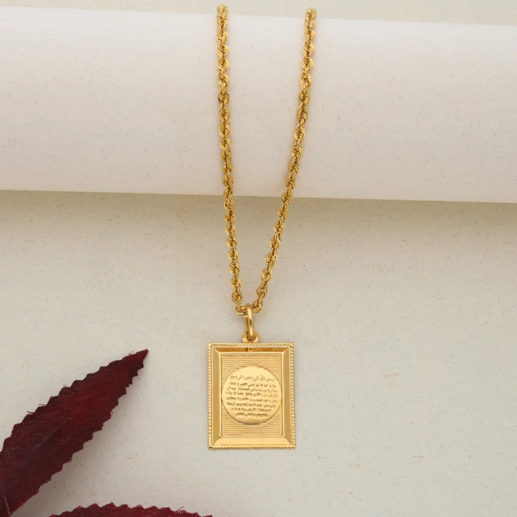 Gold Necklace (Chain With Pendant) 21Kt- Fkjnkl21K7628 Necklaces