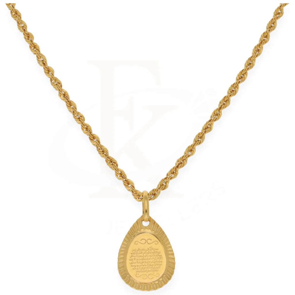 Gold Necklace (Chain With Pendant) 21Kt- Fkjnkl21K7629 Necklaces