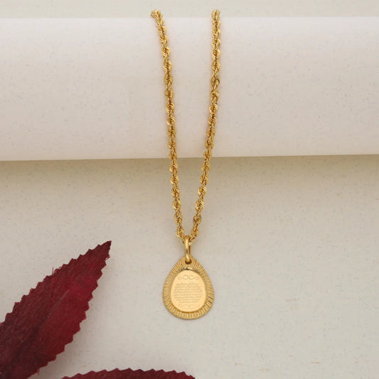 Gold Necklace (Chain With Pendant) 21Kt- Fkjnkl21K7629 Necklaces