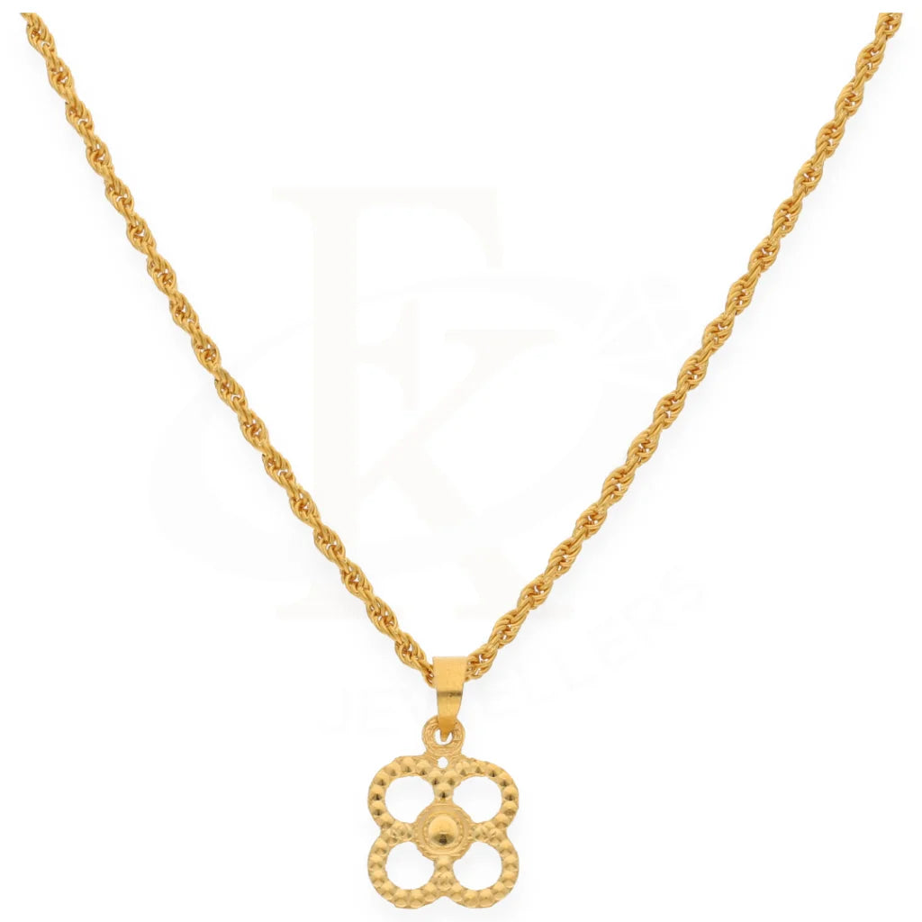 Gold Necklace (Chain With Pendant) 21Kt- Fkjnkl21K7630 Necklaces