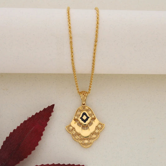 Gold Necklace (Chain With Pendant) 21Kt- Fkjnkl21K7631 Necklaces